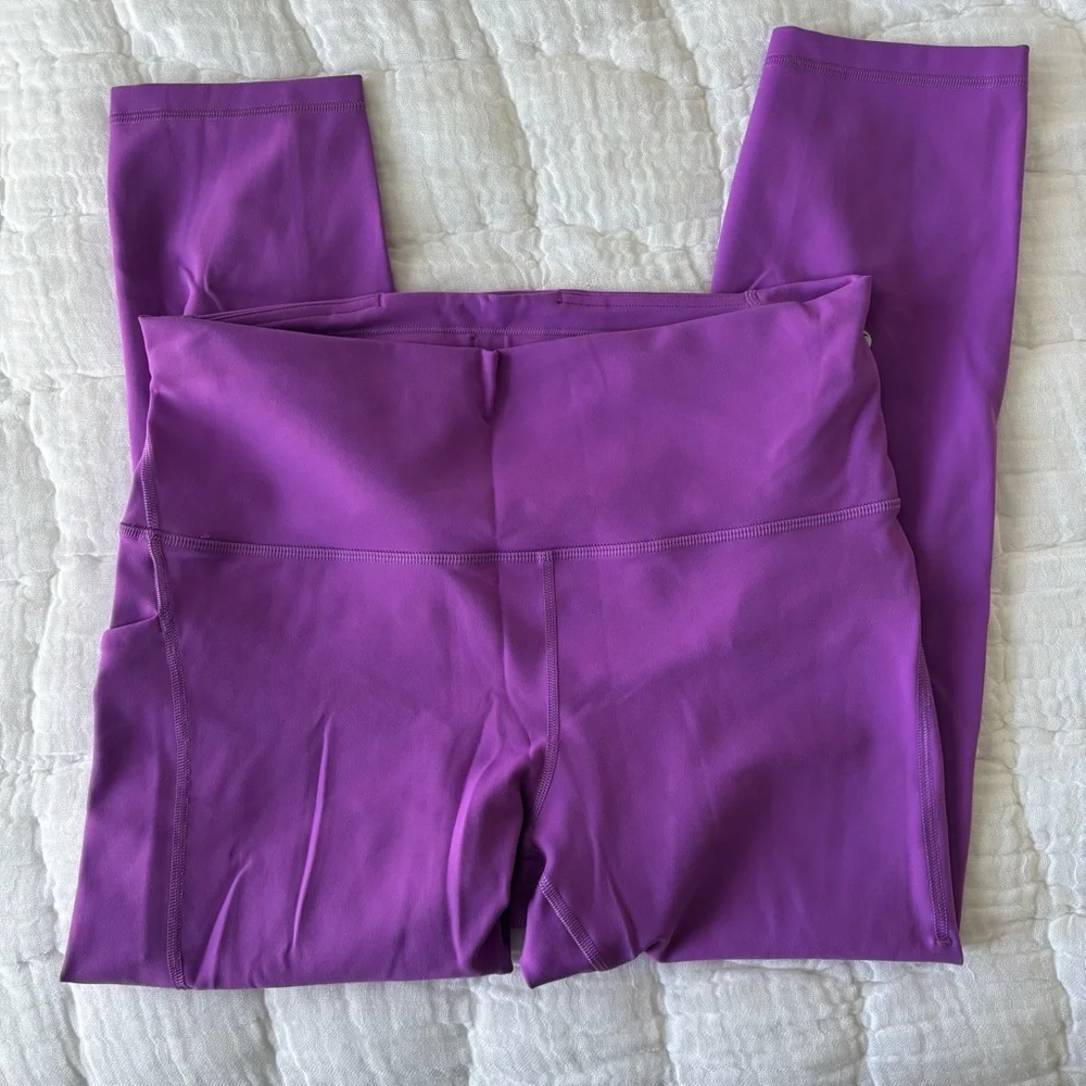 Lululemon Wunder Train High Rise Crop with Pockets - 23” - moonlit magenta - Picture 4 of 7